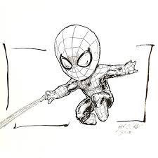 Spiderman is one of the most fun superheroes to draw! Mark Clark Ii Chibi Spider Man I Gave Away To One Of The Kids At
