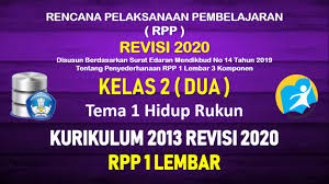 Kemudian, contoh rpp daring1 lembar kelas 1 sd/mi semester 1 terbaru sebagai daring. Rpp 1 Lembar Kelas 2 Tema 1 Sd Mi Kurikulum 2013 Revisi 2020 Tahun Pelajaran 2020 2021 Datadikdasmen Com