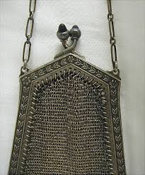 1920s Antique Whiting And Davis Mesh Purse Vintage Purses Silver Purses Vintage Handbags