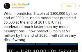 Bitcoin can scale to handle as much demand as the world can create because of it's second layer protocols. Bitcoin Crash Alright But Remember John Mcafee Prediction And Consequence Bitcoin