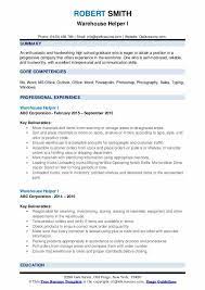 A curriculum vitae (cv), latin for course of life, is a detailed professional document highlighting a person's education, experience and accomplishments. Warehouse Helper Resume Samples Qwikresume