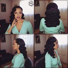 Love Black Pinup Hisvintagetouch Is Honestly A Wave Wizard Beautiful Hair For Hair Vintage Hairstyles Long Hair Styles