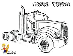 This fun set of truck coloring pages is the perfect activity for a truck themed birthday party! Big Rig Truck Coloring Pages Free 18 Wheeler Boys Coloring Pages