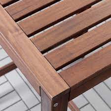 Product title 3 piece patio height bar set with table and chairs,. Applaro Bar Table And 2 Bar Stools Outdoor Brown Stained Froson Duvholmen Beige Ikea