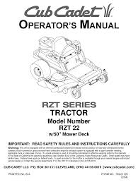 It really is supposed to aid all the typical person in creating a correct method. Cub Cadet Rzt 22 Operator S Manual Pdf Download Manualslib