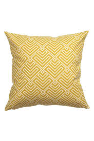 Patterned Cushion Cover Yellow Home All H M Gb Housse De Coussin Oreille Housses