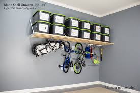All you need is perforated steel racks, the planks, plus bolt and nuts. Rhino Shelf The Best Garage Storage Solution Rhinoshelf Com