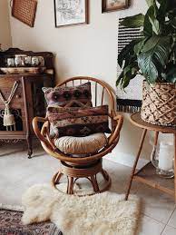 Steel tubular frame holds up to 440 lbs. Mid Century Rattan Swivel Chair Rattan Furniture Living Room Swivel Chair Living Room Bamboo Chair