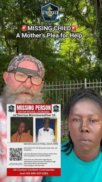 🚨MISSING CHILD- JaDerrius Minnieweather 🚨 The search for 15-year-old Ja'Derrius  Minnieweather continues. Today, United Cajun Navy Incident Commander Josh  Gill joined more than 100 volunteers searching wooded areas, highways,  bridges, and other