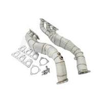 CSZ Exhaust Stainless Steel Manifolds Header for Audi S4 3.0L B8 V6  2009-2016 Double-Layer Heat Wrap Quartz Wool
