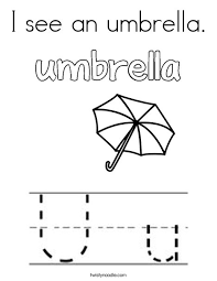 Click the u is for umbrella coloring pages to view printable version or color it online (compatible with ipad and android tablets). I See An Umbrella Coloring Page Twisty Noodle
