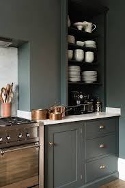 Black And Copper Kitchen Cabinets Shaker Cupboards Dark Green Cabinets With Copper Kitchen Trends 2019 Kitchen Trends Shaker Kitchen Design