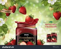Image Vectorielle De Stock De Sur La Confiture De Fraises Fruits 744584281 Fresas