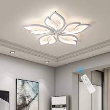 This leaf light fixture is a great way to add a decorative touch to any room in your home, office, or dorm room, and is sure to be a focal point of any space, whether you are hosting a wedding or anniversary celebration, this fixture will be the perfect accent for any event, home or event. Garwarm Modern Ceiling Light 23 6 Dimmable Led Chandelier Flush Mount Ceiling Lights Remote Control Acrylic Leaf Ceiling Lamp Fixture For Living Room Dining Room Bedroom 60w Amazon Com