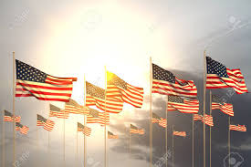 We looked up the words american flag sunset (without quotes) which turned up quick results. Beautiful Many Usa Flags In A Row On Sunset With Empty Space For Content Any Holiday Flag 3d Illustration Stock Photo Picture And Royalty Free Image Image 124766289