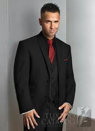 Black And Maroon Tuxedo Tuxedo With Red Tie Black Vest And Black Shirt Black Suit Red Tie Black And Red Tux Black And Red Suit