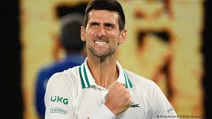 Novak djokovic of serbia and a tournament official tend to a linesperson who was struck with a ball by djokovic on sunday. Dzwd0h4sxapqym