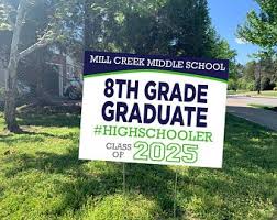 The first rule of grading is that the ground should always slope away from your house. 8th Grade Graduation Yard Sign Etsy