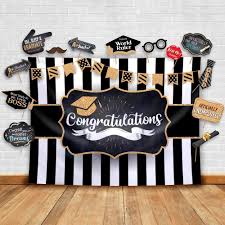 Golden pinwheel photo backdrop is perfect for birthday parties. Amazon Com 2021 Graduation Party Backdrop Classy Black White And Gold Theme Photography Fabric Backdrop And Studio Props Diy Kit Great As Photo Booth Background Party Supplies And Prom Banner Decorations