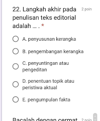 Maybe you would like to learn more about one of these? 105 Contoh Soal Teks Editorial Kelas 12 Pilihan Ganda Pembahasan Dikdasmen