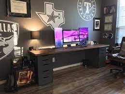24 Best Setup Of Video Game Room Ideas A Gamer S Guide Home Office Setup Ikea Office Desk Ikea Karlby