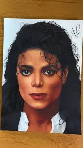 Michael Jackson Upside Down Drawing