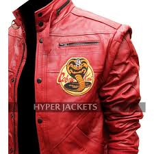 Johnny Lawrence William Zabka Cobra Kai Red Leather Jacket In 2020 Leather Jacket Red Leather Jacket Karate Kid Cobra Kai
