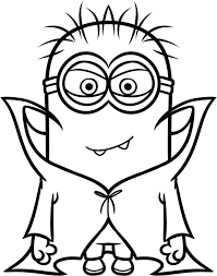 Disegno Di Minion Vampiro Da Stampare Gratis E Da Colorare