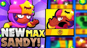 Covered with sand or containing sand: Unlocking Gemming New Legendary Brawler Sandy To Max In Brawl Stars Sandy Gameplay Youtube