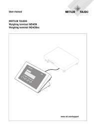 Error codes and actions, calibration errors. User Manual Mettler Toledo Weighing Terminal Ind439