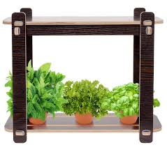 Mindful Design Wood Finish Led Indoor Garden Grow Herbs More Info Could Be Found At The Image Url It Is An Affili In 2020 Indoor Garden Growing Herbs Wood Design
