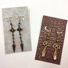 How to make easy diy earring card displays: Easy Earring Card Leverback Punch