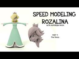Speed Modeling Rosalina Part 4 4 Dress Youtube Model Modeling Techniques Character