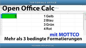 Und kennt vielleicht jemand eine bessere lösung? Mehr Als 3 Bedingte Formatierungen In Openoffice Calc Mit Mottco Toptorials