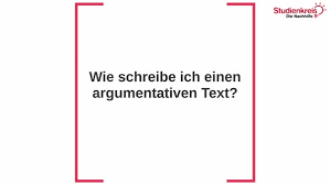Start studying c1 redemittel stellungnahme. Wie Schreibe Ich Eine Argumentation