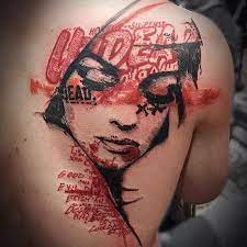 Tattoo Uploaded By Robert Davies Tattoo By Paul Talbot Postmodern Abstract Postmoderntattoos Co Trash Polka Tattoo Designs Trash Polka Trash Polka Tattoo