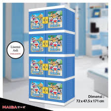 Beli lemari plastik 4 susun berkualitas harga murah july 2021 di tokopedia! Jual Lemari Pakaian Plastik Naiba Doraemon Susun 4 Murah Shopee Indonesia