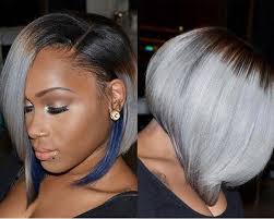 Black And Grey Ombre Hair Bob 50 Short Hairstyles For Black Women Stayglam Short Hair Styles Hair Styles Bob Hairstyles