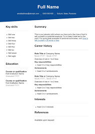 18 cv templates cv template word downloads tips cv plaza. Free Resume Template Seek Career Advice