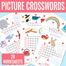 Browse a large selection of kindergarten crossword worksheets at this printable presents a different way to play a crossword puzzle: Picture Crossword Puzzles Kindergarten And Grade 1 Worksheets Easy Peasy Learners