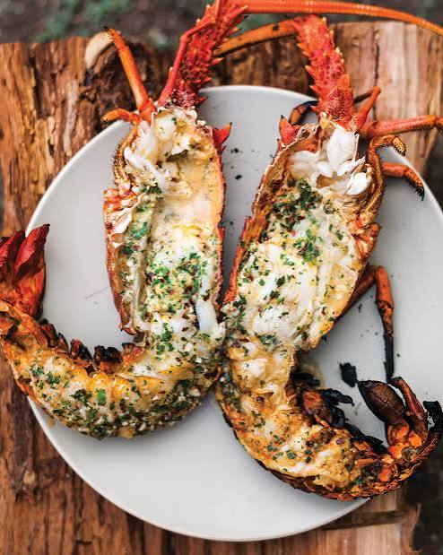 Grilled Lobster with Garlic-Parsley Butter