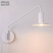 Plus, painting your bedroom walls white is the easiest trick to make a small bedroom feel more spacious. Modern Art Decorative Led Wall Lights With Plug In Cord White Bedroom Wall Lamp Adjustable Arm Bedside Reading Lamp Fixtures Led Indoor Wall Lamps Aliexpress