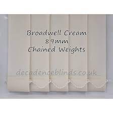 Vertical slat blinds pack 122x229cm cream : Broadwell Cream Replacement Vertical Blind Slat 89mm