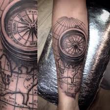 Compass Map Forearm Piece I Tattooed Today Tattoo Tattoos Tattooed Tatted Art Artist Compass Tattoo Men Compas Tattoo Tattoos
