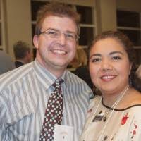 Dr. Michael Davis, head of school, and Debra Perkins