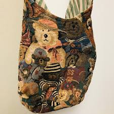 Ending jun 17 at 5:27pm pdt 6d 12h. Adorable Vintage Teddy Bear Tapestry Bucket Depop