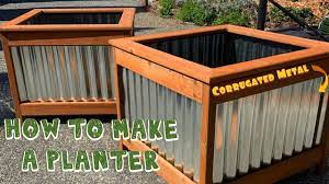 A great diy project for all, who have some spare time and know how to handle wood and tools. How To Make A Planter With Corrugated Metal Youtube