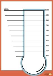 Thorough Money Thermometer Chart Fundraising Thermometer