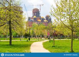Piatra de temelie a lăcașului de cult a fost pusă în februarie 2011 și data finalizării sale era preconizată a fi la sfârșitul anului 2018. People S Salvation Cathedral Catedrala Mantuirii Neamului As Seen From Izvor Park Parcul Izvor In Bucharest Romania Stock Photo 145749433 Megapixl