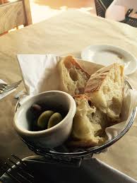 Freshly Baked Warm Yummy Sourdough Thick Slices Baguettes With Italian Olives And Balsamic Vinegar And Virgin Olive Oil For A Grea Foodie Italian Olives Snacks